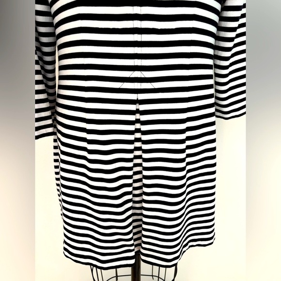 CAbi Jacket Dress French Terry Black & White Stripe 2-Way Zip Welt Pockets M - Picture 6 of 10